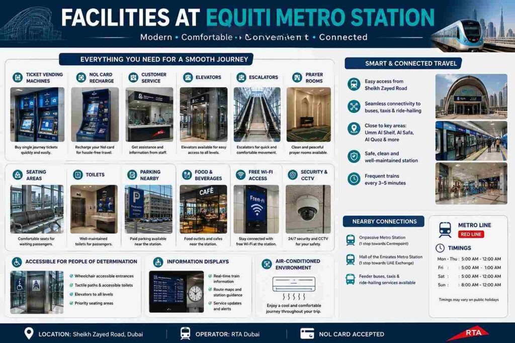 Facilities Available at Equiti Metro Station